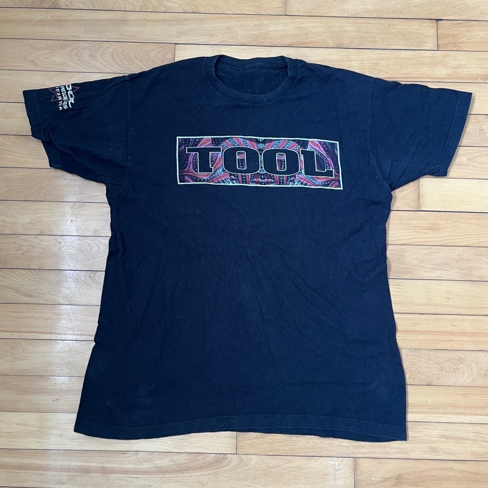 Tool Band T-Shirt Black Alex Grey Box Logo Graphic Tee Los Angeles Sleeve Hit